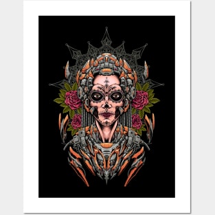 Great Dia De Los Muertos Illustration Posters and Art